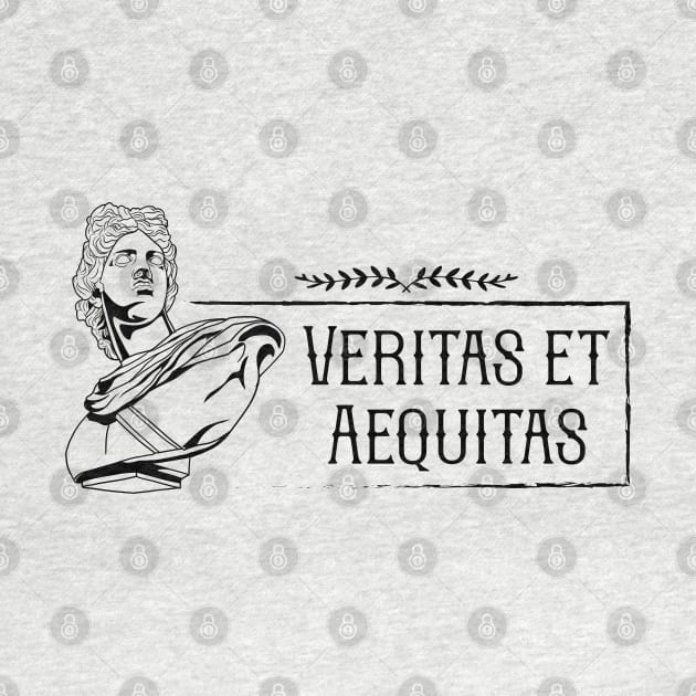 Latin saying - Veritas et Aequitas by Modern Medieval Design